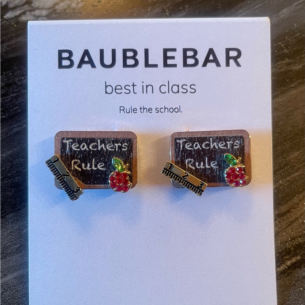 Baublebar Best In Class Teachers Rule The School Earrings
